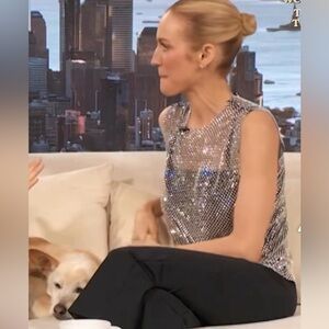 Amazing mesh crystal tank as worn by Brittany Snow -Great for Holidays!!